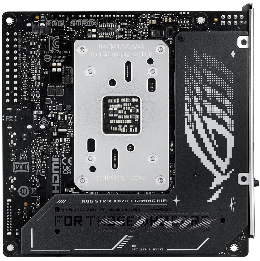 ASUS ROG STRIX X870-I GAMING WIFI / X870 / AM5 / 2x DDR5 / HDMI / M.2 / USB4 / WIFI / Mini-ITX